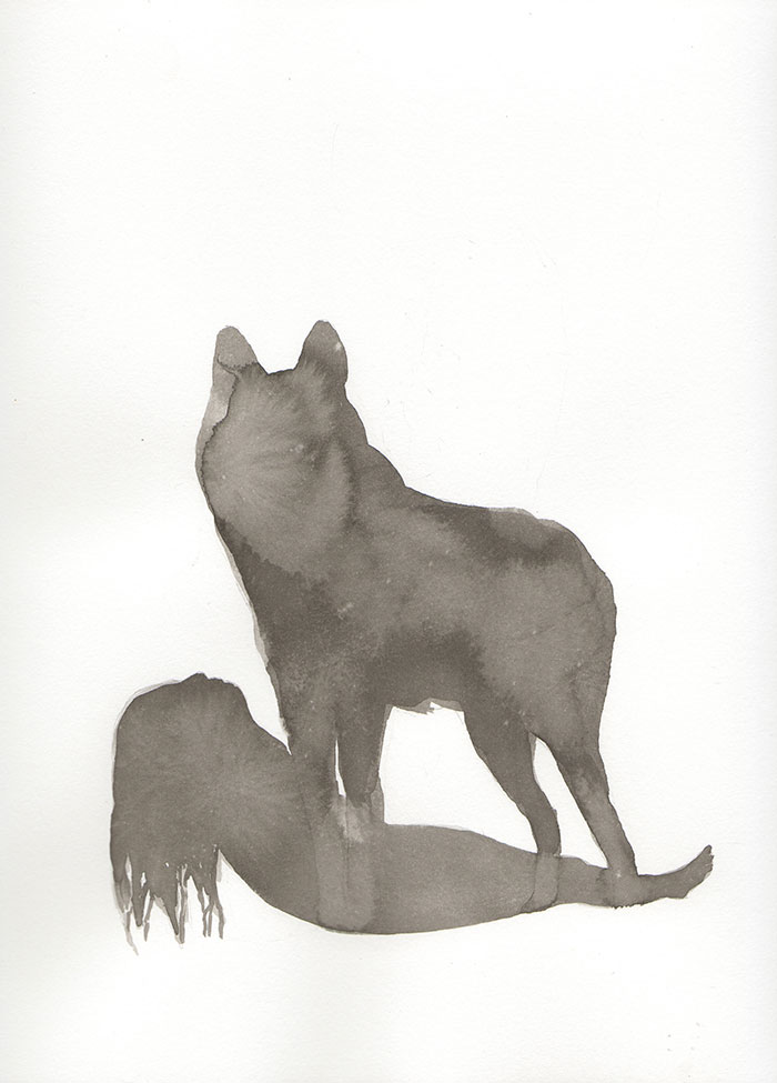 Fille et loup